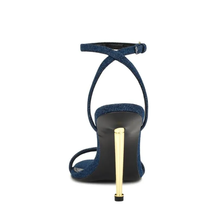 Reina Ankle Strap Sandals Denim Women Nine West Sandals Reina Ankle Strap Sandals Denim Women Nine West Sandals