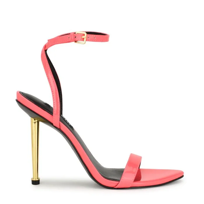 Reina Ankle Strap Sandals Pink Patent Women Nine West Sandals