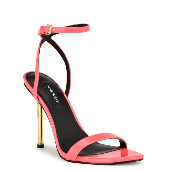 Reina Ankle Strap Sandals Pink Patent Women Nine West Sandals