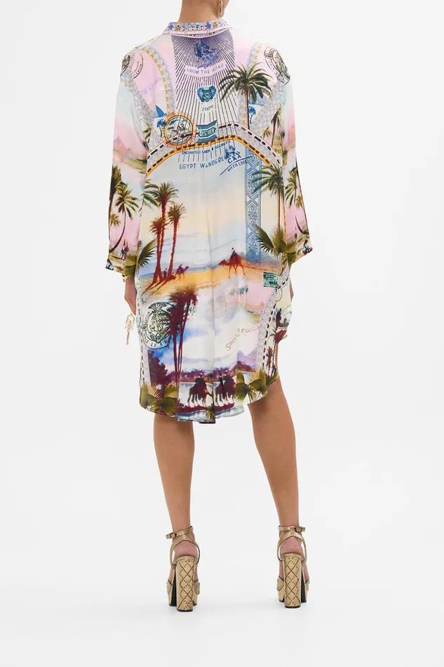 RELAXED HIGH LOW SHIRT DRESS CALL ME IN CAIRO Call Me In Cairo Womens Camilla Dresses