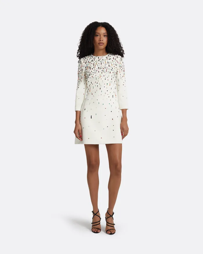 Renalle Ivory Short Dress Ivory Dresses Safiyaa Women