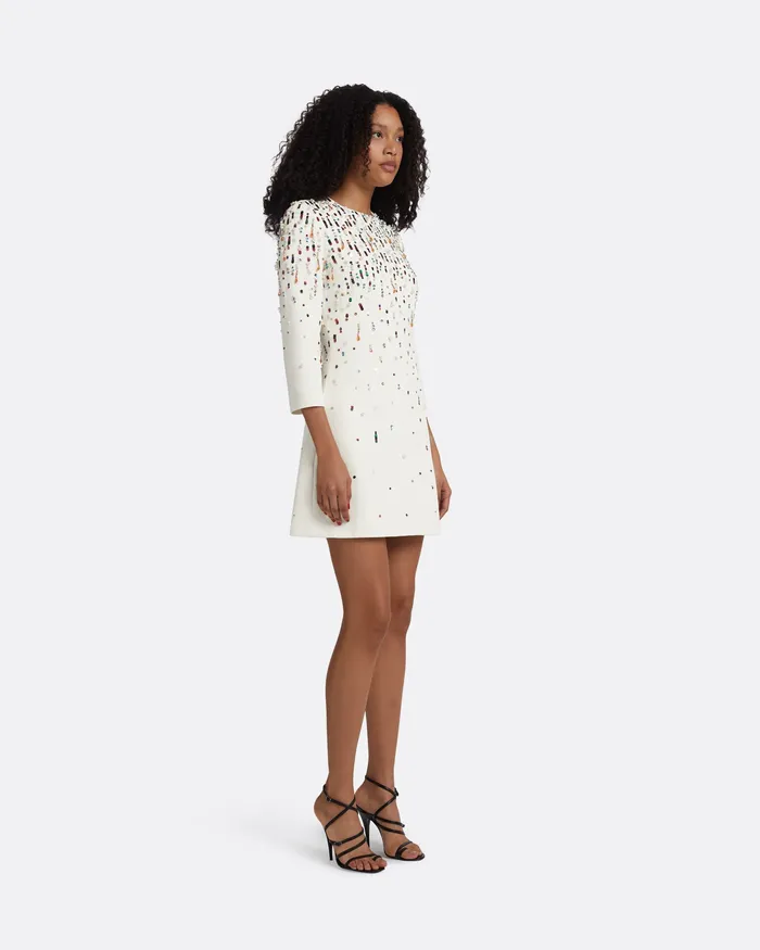 Renalle Ivory Short Dress Ivory Dresses Safiyaa Women