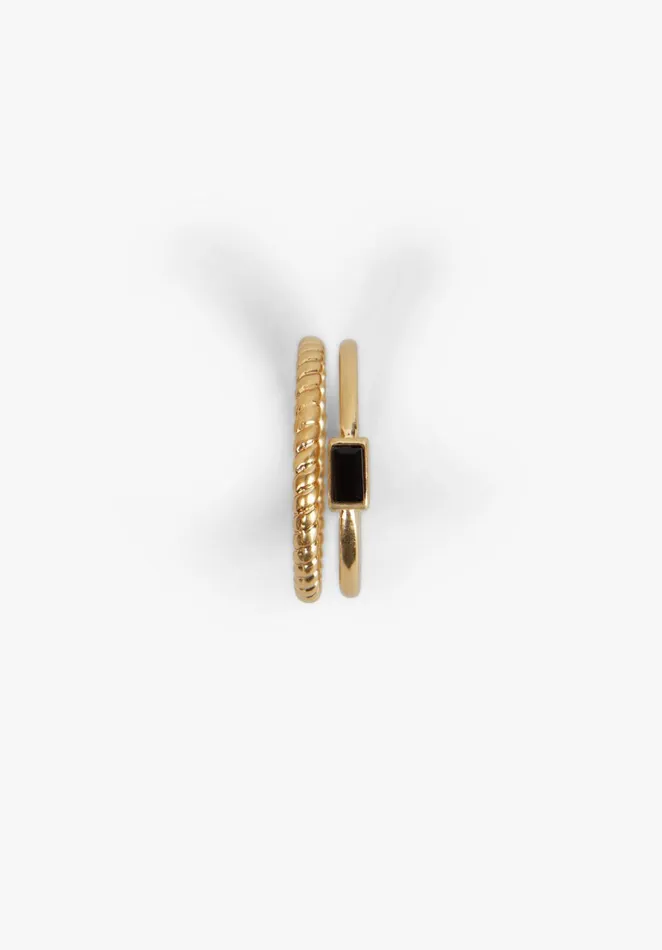 Rings Women Hush Chloe Baguette Rings Gold
