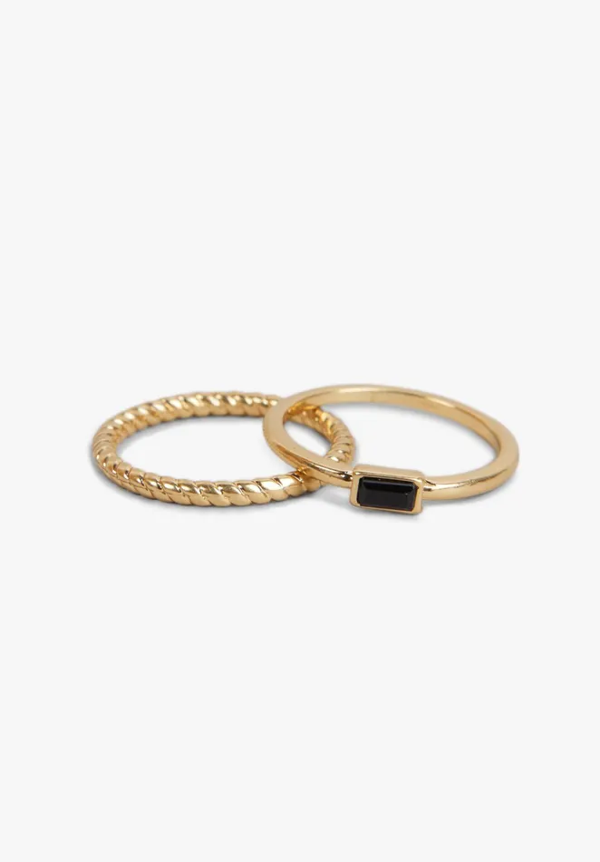Rings Women Hush Chloe Baguette Rings Gold