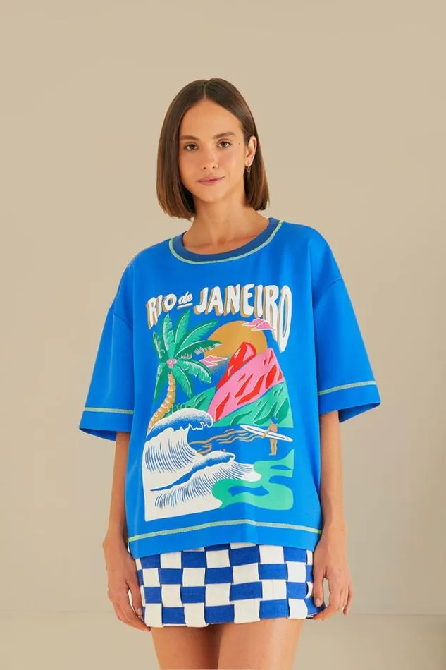 Rio De Janeiro Relaxed TShirt Women FARM Rio Tshirts