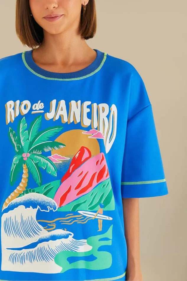 Rio De Janeiro Relaxed TShirt Women FARM Rio Tshirts