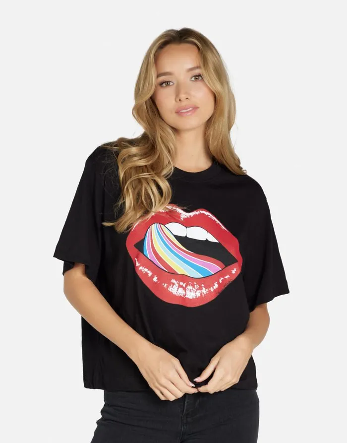 Rue Candy Lip Black Women Lauren Moshi Short Sleeve