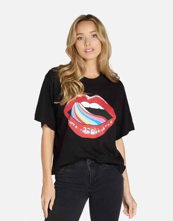 Rue Candy Lip Black Women Lauren Moshi Short Sleeve