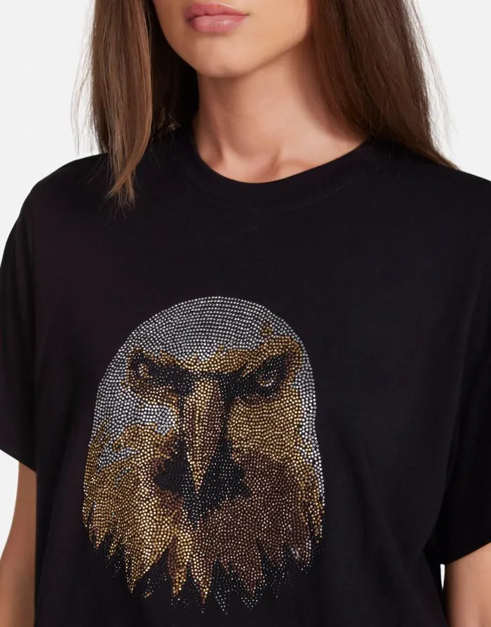 Rue Moshi Eagle Head Black Women Lauren Moshi Short Sleeve