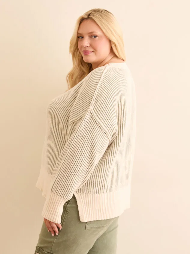 Sadie Ribbed Sweater Ivoryblue Women Altar039d State Sweaters Cardigans Sadie Ribbed Sweater Ivoryblue Women Altar039d State Sweaters Cardigans