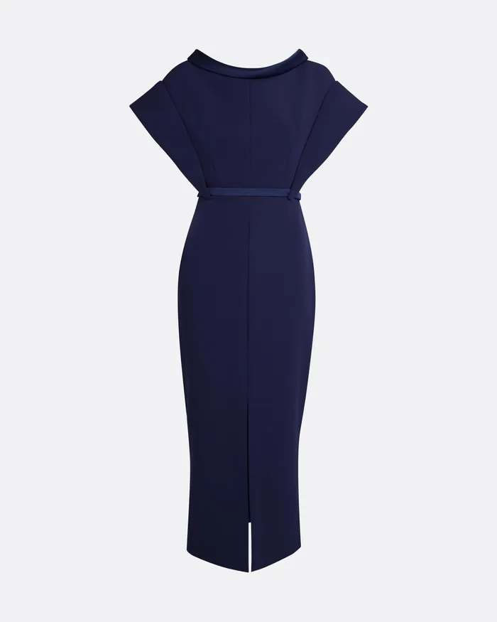 Safiyaa Dresses Women Meral Azurite Blue Midi Dress Azurite Blue