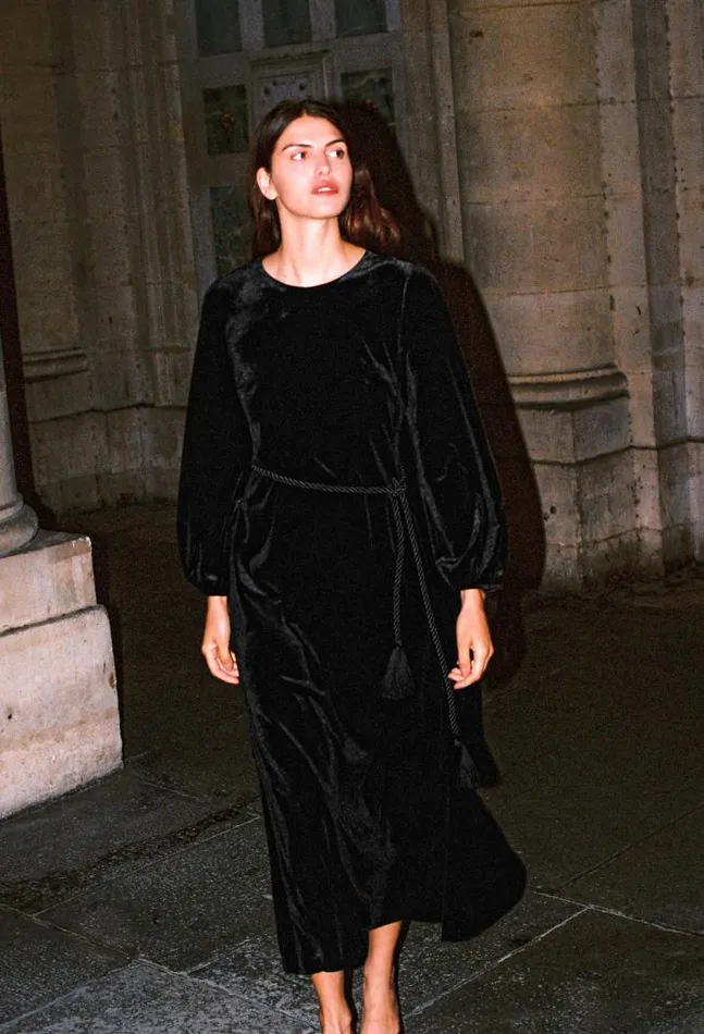 Sale Magdalena Dress Black Velvet Women Ciao Lucia Black Dresses