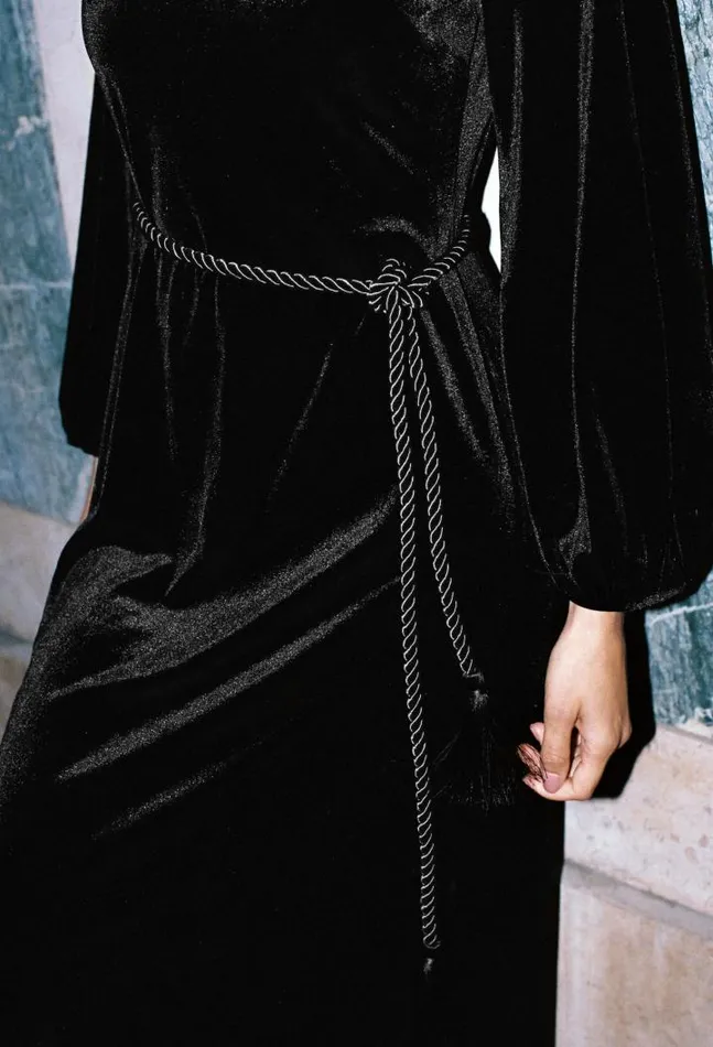 Sale Magdalena Dress Black Velvet Women Ciao Lucia Black Dresses