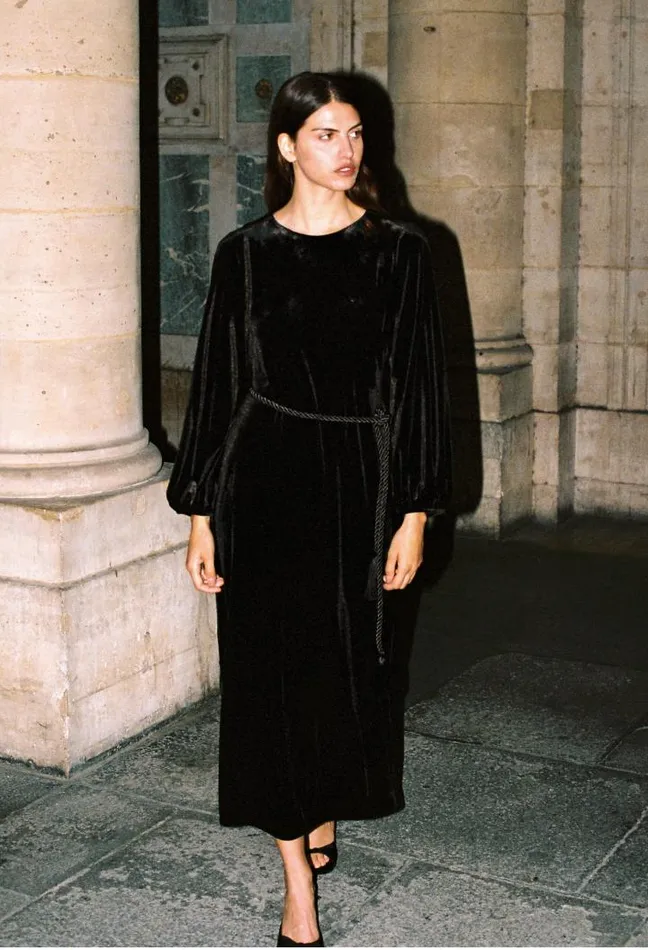 Sale Magdalena Dress Black Velvet Women Ciao Lucia Black Dresses