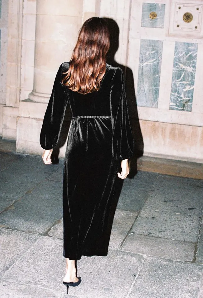 Sale Magdalena Dress Black Velvet Women Ciao Lucia Black Dresses