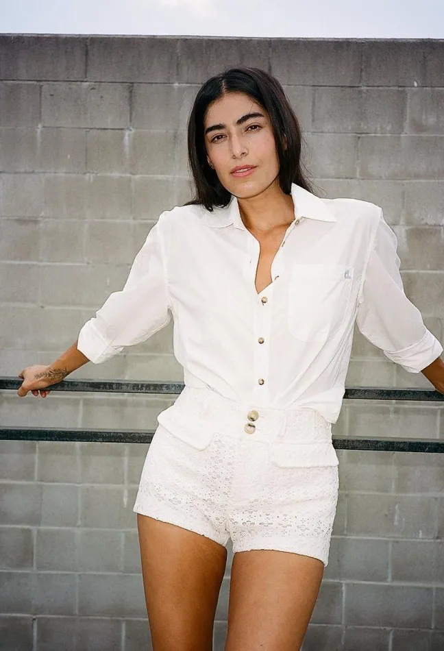 Sale Paolo Short White Lace Schiffli Women Ciao Lucia Shorts
