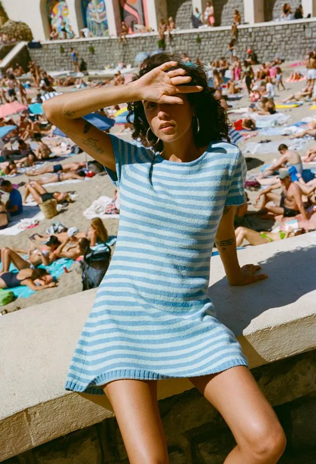 Sale Short Sleeve Floriana Acqua Women Ciao Lucia Knit Dresses