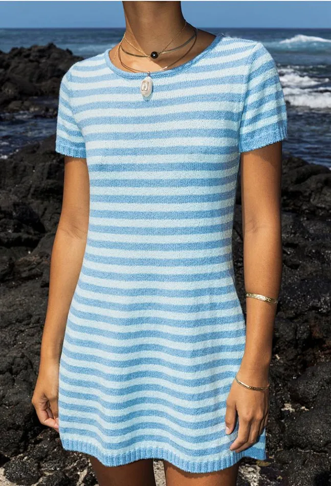 Sale Short Sleeve Floriana Acqua Women Ciao Lucia Knit Dresses