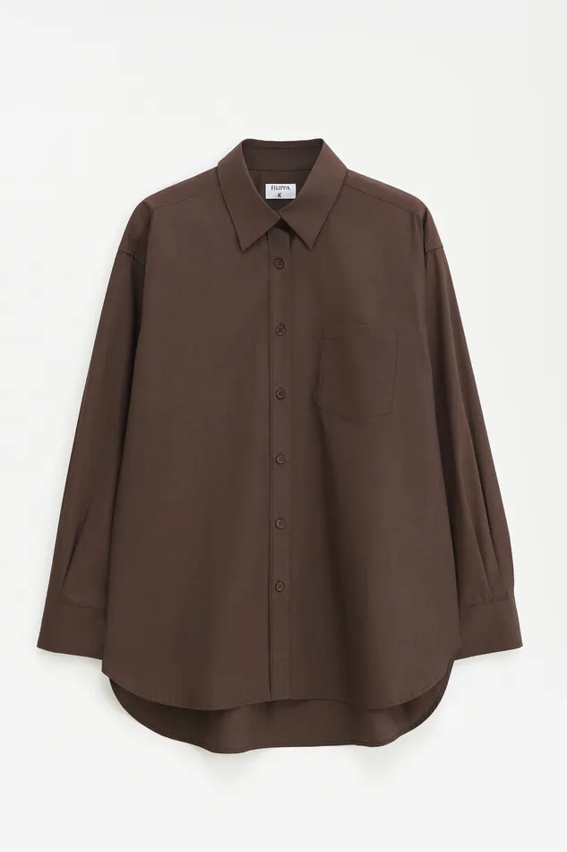 Sammy Shirt Dark Chocolate Women Shirts and Blouses filippak