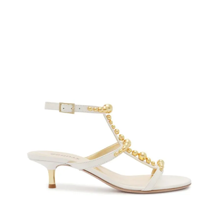Sandals Arienne Leather Sandal White Schutz Shoes Stiletto Heels