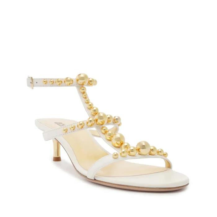 Sandals Arienne Leather Sandal White Schutz Shoes Stiletto Heels
