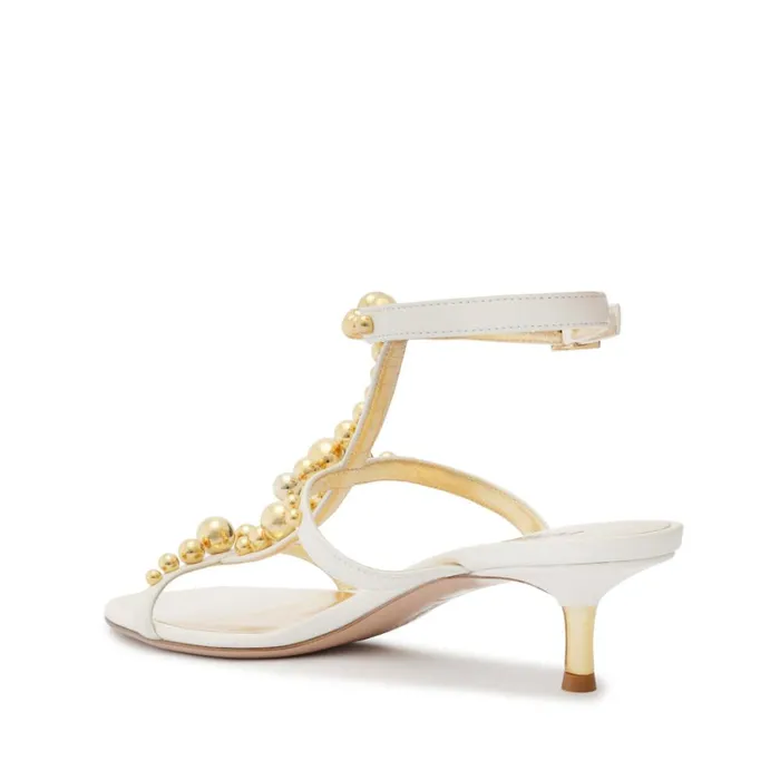 Sandals Arienne Leather Sandal White Schutz Shoes Stiletto Heels