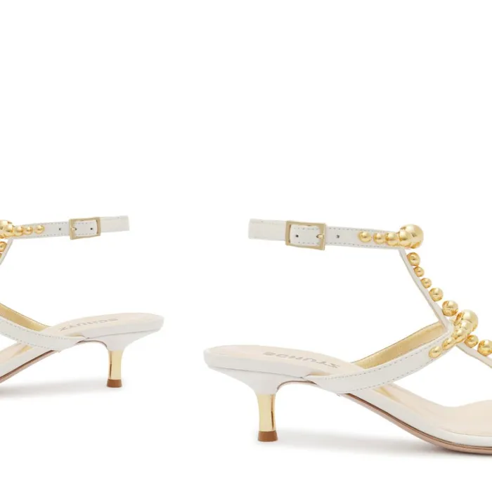 Sandals Arienne Leather Sandal White Schutz Shoes Stiletto Heels