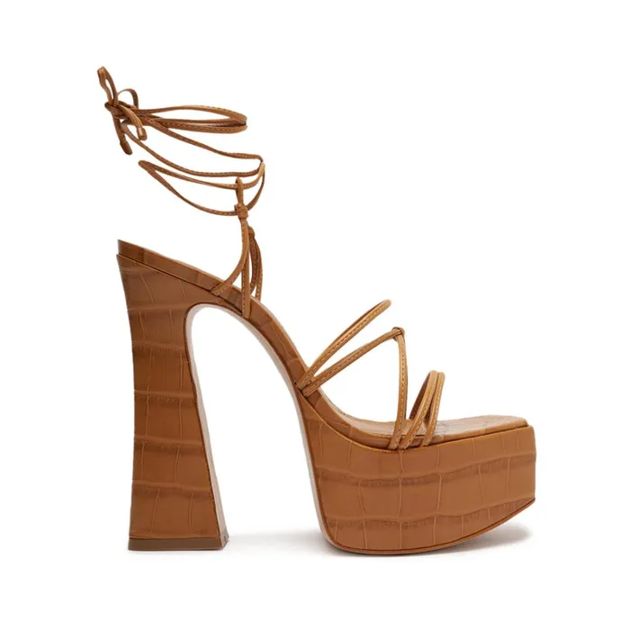 Sandals Athena Platform Sandal Golden Ochre Schutz Shoes Platforms