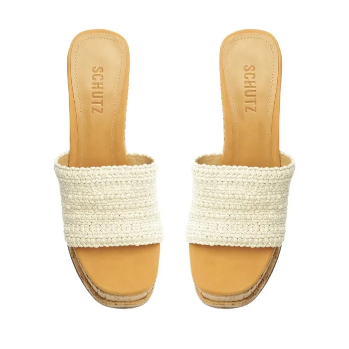 Sandals Dalle Casual Tira Leather Sandal Cru Ivory Schutz Shoes Platforms