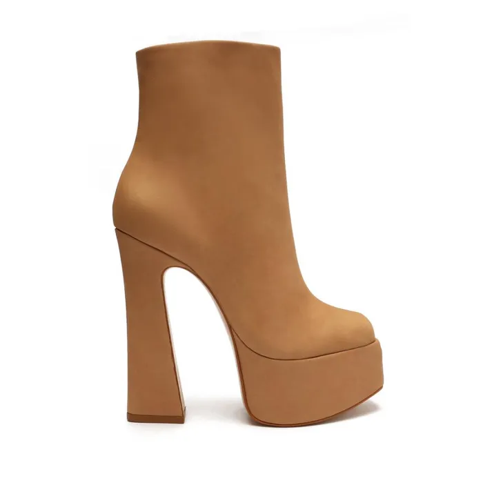 Sandals Dolores Platform Nubuck Bootie New Peach Schutz Shoes Platforms