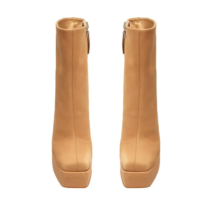 Sandals Dolores Platform Nubuck Bootie New Peach Schutz Shoes Platforms