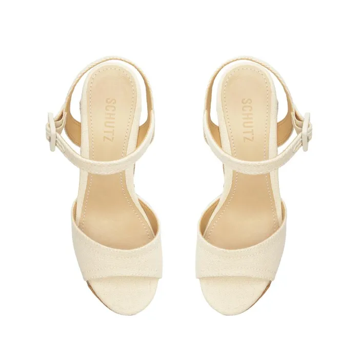 Sandals Isabelle Platform Nappa Leather Sandal White Schutz Shoes Platforms