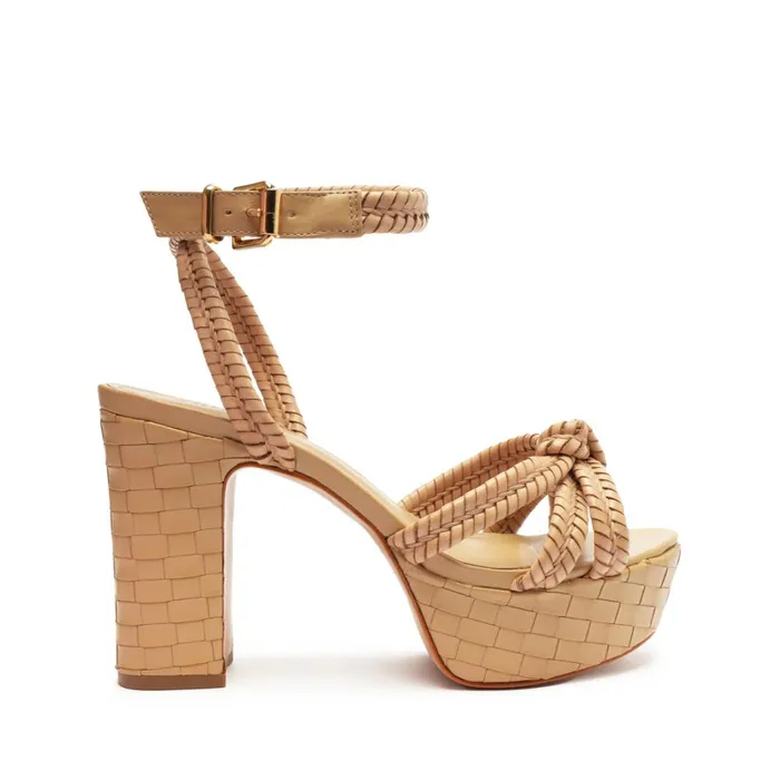 Sandals Kareena Woven Platform Light Beige Schutz Shoes Platforms