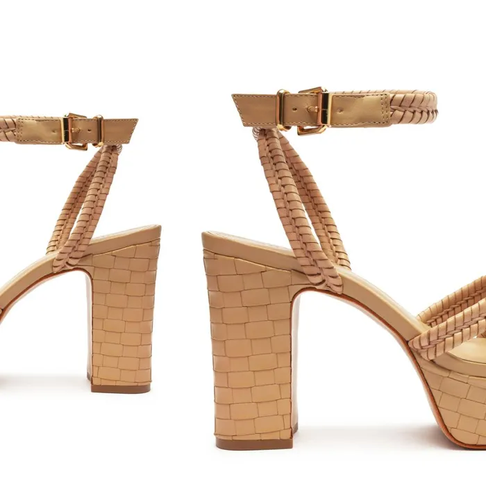 Sandals Kareena Woven Platform Light Beige Schutz Shoes Platforms