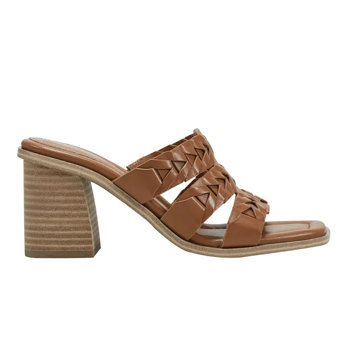 Sandals Marc Fisher Women Melita Block Heel Sandal Medium Natural