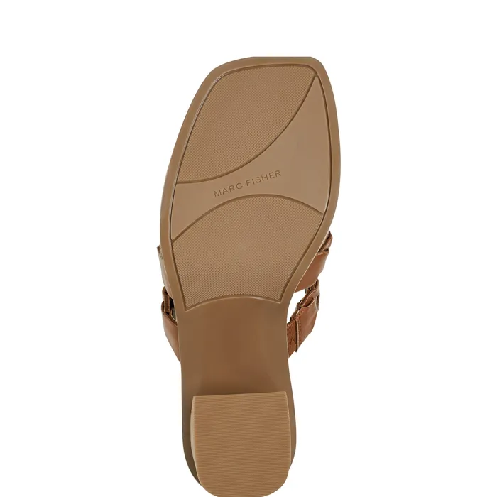 Sandals Marc Fisher Women Melita Block Heel Sandal Medium Natural