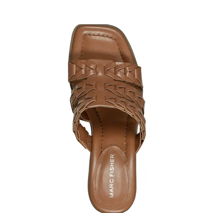 Sandals Marc Fisher Women Melita Block Heel Sandal Medium Natural