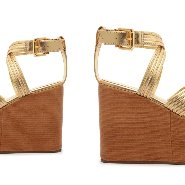 Sandals Marcela Metallic Leather Sandal Gold Schutz Shoes Platforms Sandals Marcela Metallic Leather Sandal Gold Schutz Shoes Platforms
