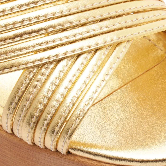 Sandals Marcela Metallic Leather Sandal Gold Schutz Shoes Platforms Sandals Marcela Metallic Leather Sandal Gold Schutz Shoes Platforms