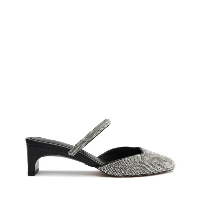 SandalsPumps Bertie Leather Pump Black Crystal Schutz Shoes Pumps