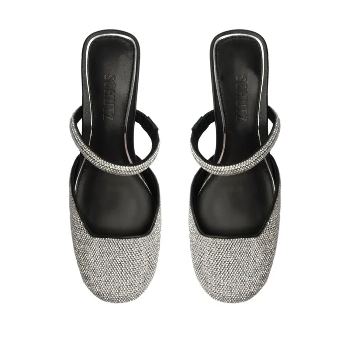 SandalsPumps Bertie Leather Pump Black Crystal Schutz Shoes Pumps