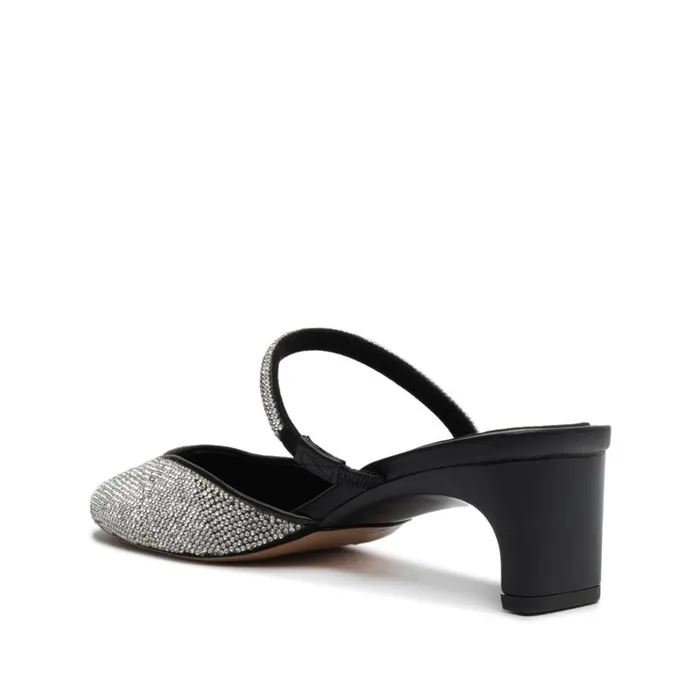 SandalsPumps Bertie Leather Pump Black Crystal Schutz Shoes Pumps