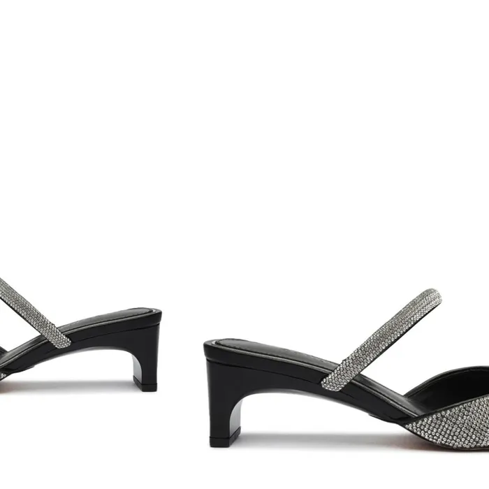 SandalsPumps Bertie Leather Pump Black Crystal Schutz Shoes Pumps