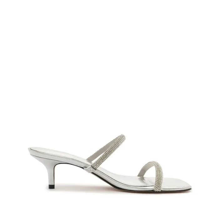 Sandals Taliah Square Leather Sandal Beige Schutz Shoes Mule