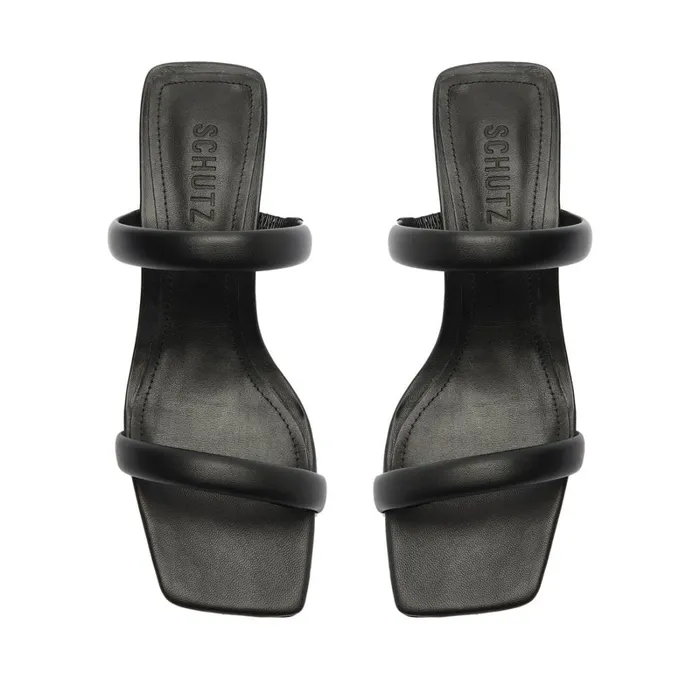 Sandals Ully Lo Nappa Leather Sandal Black Schutz Shoes Mule