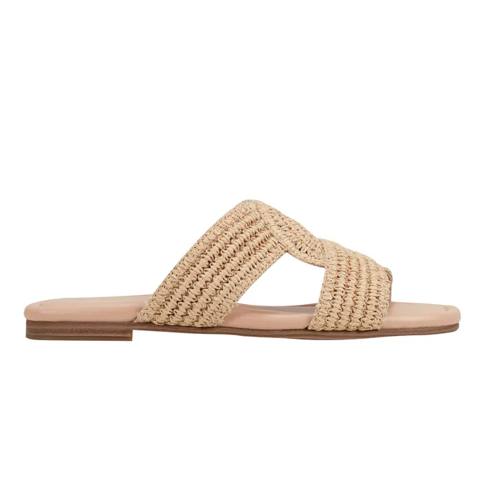 Sandals Women Marc Fisher Navie Flat Sandal Natural Raffia