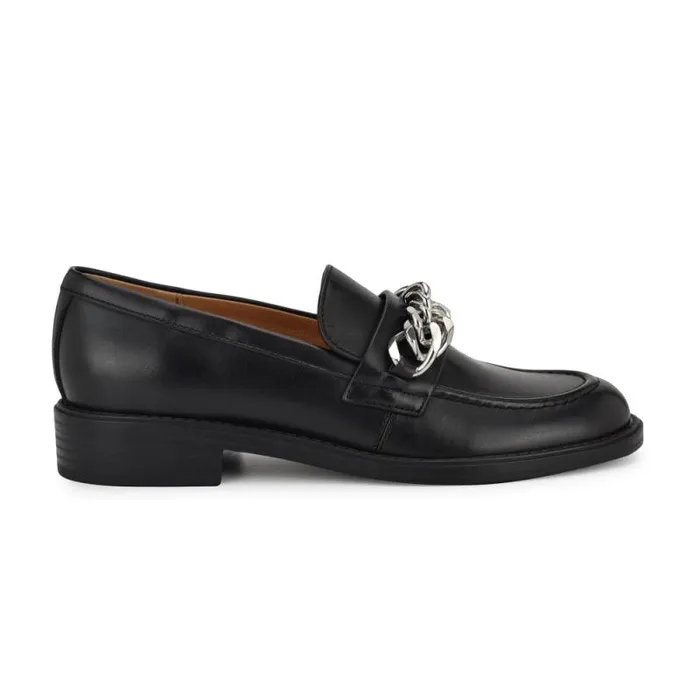 Sasah Tailored Loafer Black Women Nine West Flats