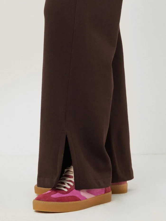 Satin Waistband Jersey Joggers Chocolate Women Jigsaw Coords