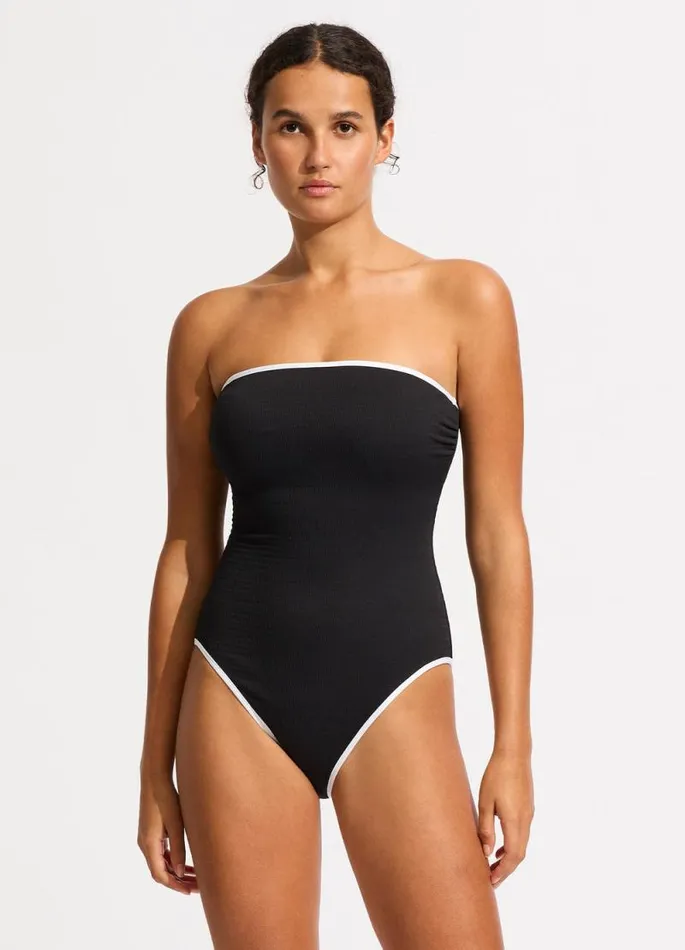 Seafolly Bandeau Women Beach Bound DD Bandeau One Piece 8211 Black