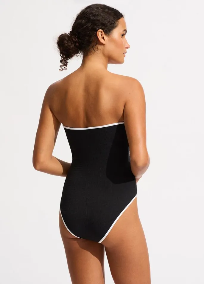 Seafolly Bandeau Women Beach Bound DD Bandeau One Piece 8211 Black